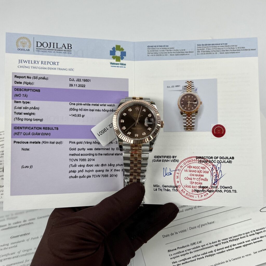 Rolex Datejust 41mm Gold Wrapped (GM Factory Super Clone) Chocolate Dial with Diamond Hour Markers – Calibre 3235