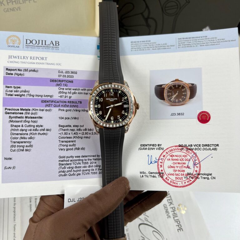 Patek Philippe Aquanaut 5167R (Super Clone) 40mm Gold Wrapped Case with Moissanite Markers – Automatic Movement