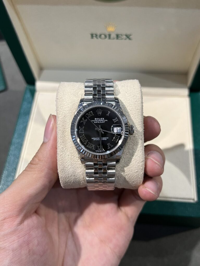 Rolex DateJust 31mm SS (Super Clone) Black Dial on Stainless Steel Oyster Bracelet – Calibre 3135