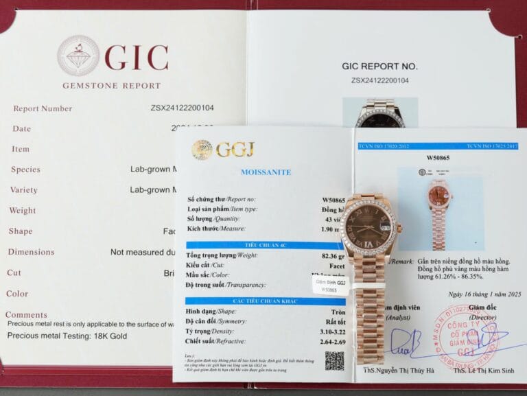 Rolex DateJust 31mm 18K Gold Wrapped (Super Clone) Champagne Dial with Diamonds Moissanite Bezel on Jubilee Bracelet – Swiss Automatic