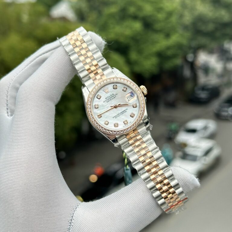 Rolex Datejust 31mm SS (Super Clone) Mother of Pearl Dial with Stone Bezel – Calibre 3235