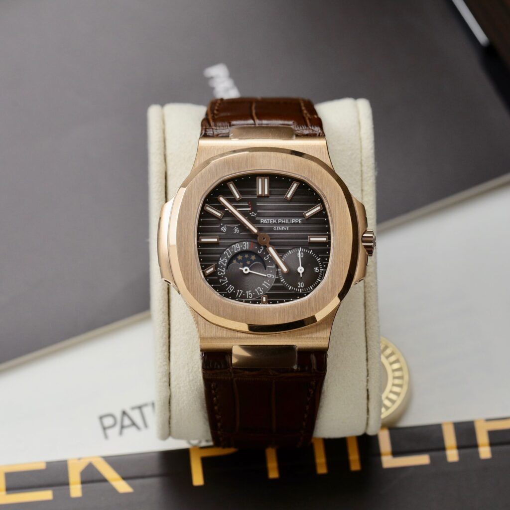 Patek Philippe Nautilus 5712R 40mm Rose Gold (PPF Factory Super Clone) Brown Dial on Rose Gold Link Bracelet – Caliber 240 PS