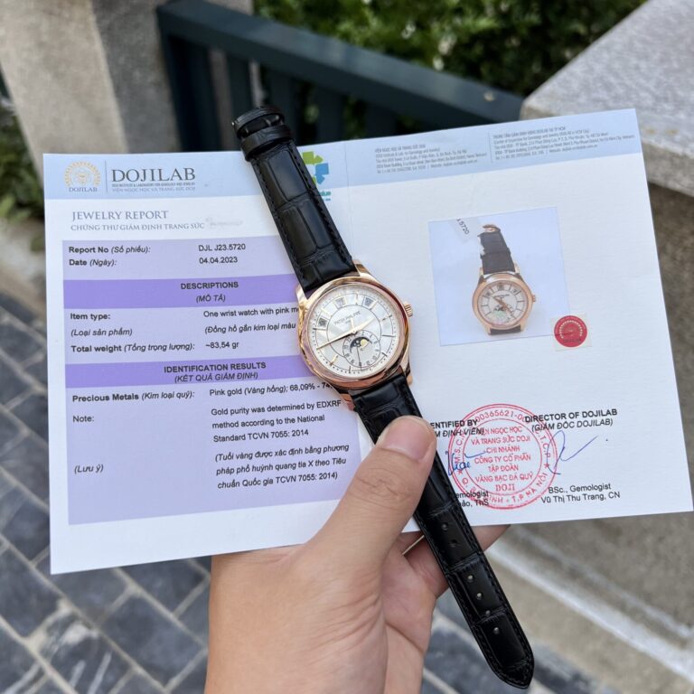 Patek Philippe 5205R 40mm 18K Rose Gold Wrap (Super Clone) Black Dial with Day, Date & Month – Asia Automatic