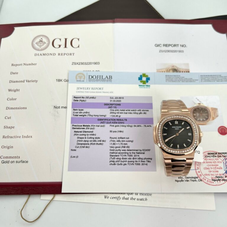 Patek Philippe Nautilus 5711 40mm 18K Gold Wrapped (Super Clone) White Dial with Natural Diamonds – Automatic Movement