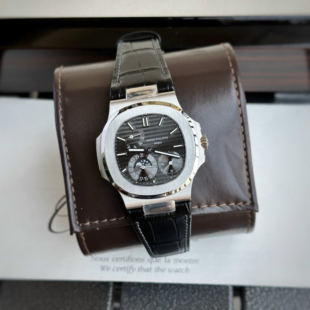 Patek Philippe Nautilus 5712 (GR Factory Super Clone) 40mm Stainless Steel Grey Dial on Stainless Steel Bracelet – Automatic Clone Caliber 5712