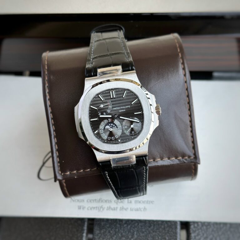 Patek Philippe Nautilus 5712 (GR Factory Super Clone) 40mm Stainless Steel Grey Dial on Stainless Steel Bracelet – Automatic Clone Caliber 5712
