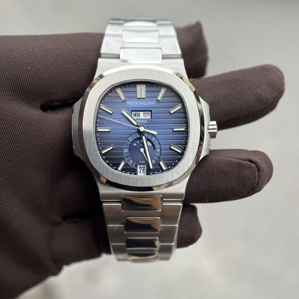 Patek Philippe Nautilus 5726G 40.5mm SS (Super Clone) Blue Dial on Stainless Steel Bracelet – Caliber 324 S QA LU