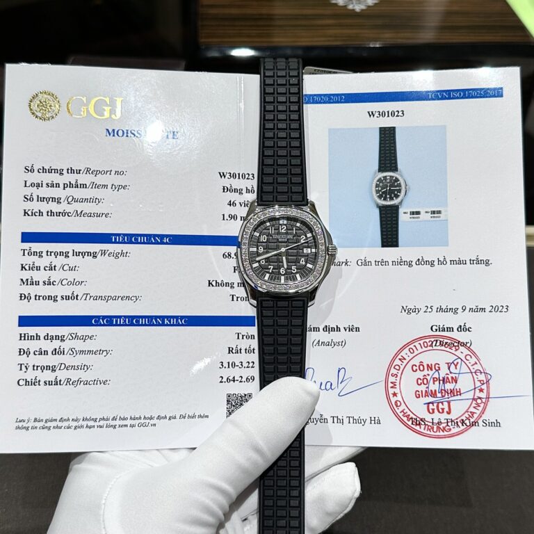 Patek Philippe Aquanaut 5067A (Super Clone) Moissanite Diamond Black 35.6mm Stainless Steel – High-Quality Japanese Quartz Movement