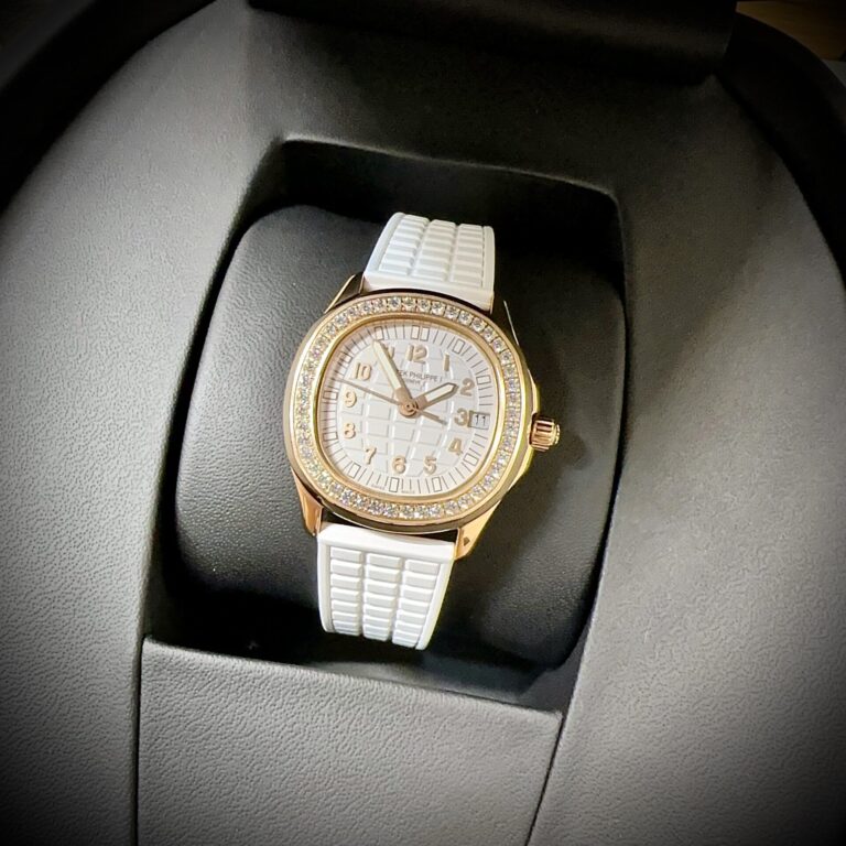 Patek Philippe Aquanaut 5072R (PPF Super Clone) 35.6mm Rose Gold on White Rubber Strap – Automatic Mechanical