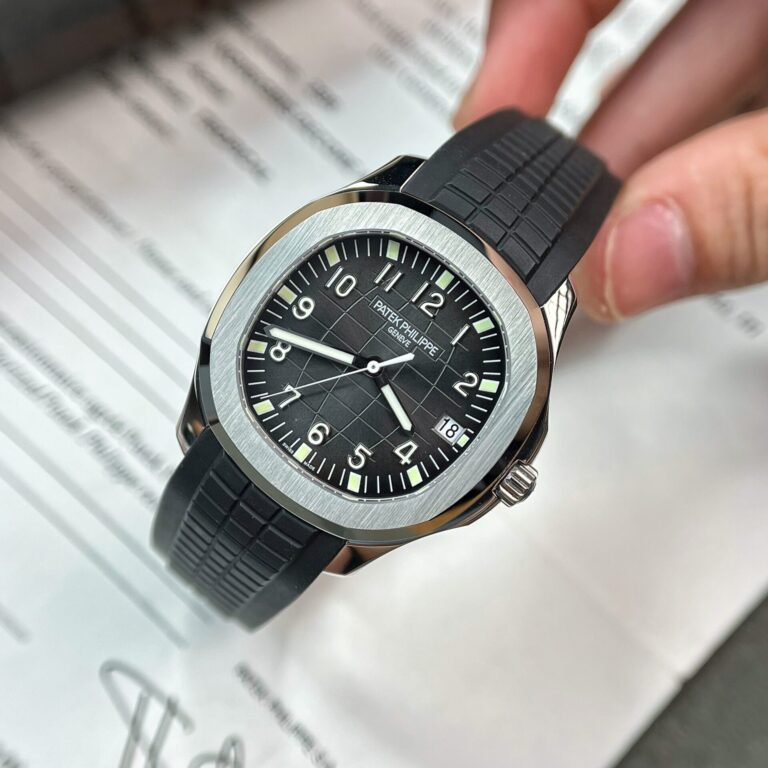 Patek Philippe Aquanaut 5167A 40mm SS (3K Super Clone) Black Dial on Black Rubber Strap – Cal. 324 S C Automatic