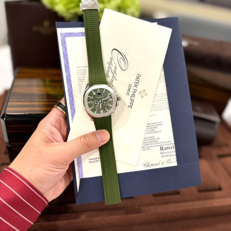 Patek Philippe Aquanaut 5261G 40mm SS (Super Clone) Green Dial on Rubber Strap – Clone Calibre 324 S C
