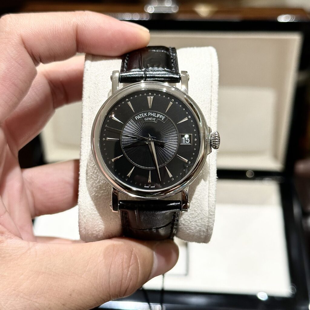 Patek Philippe Calatrava 5153 38mm SS (ZF Super Clone) Black Dial on Genuine Leather Strap – Automatic Movement
