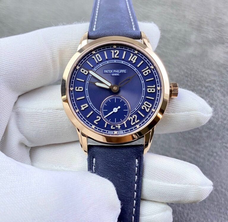 Patek Philippe Calatrava 5224R 42mm SS (GR Factory Super Clone) Black Dial on Rubber Strap – Caliber 324 S IRM QA LU Automatic