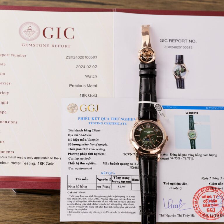 Patek Philippe Complications 5205R 40mm Gold Wrapped (Super Clone) Green Dial on Gold Wrapped Steel Jubilee Bracelet – Automatic Caliber 28,800 vph