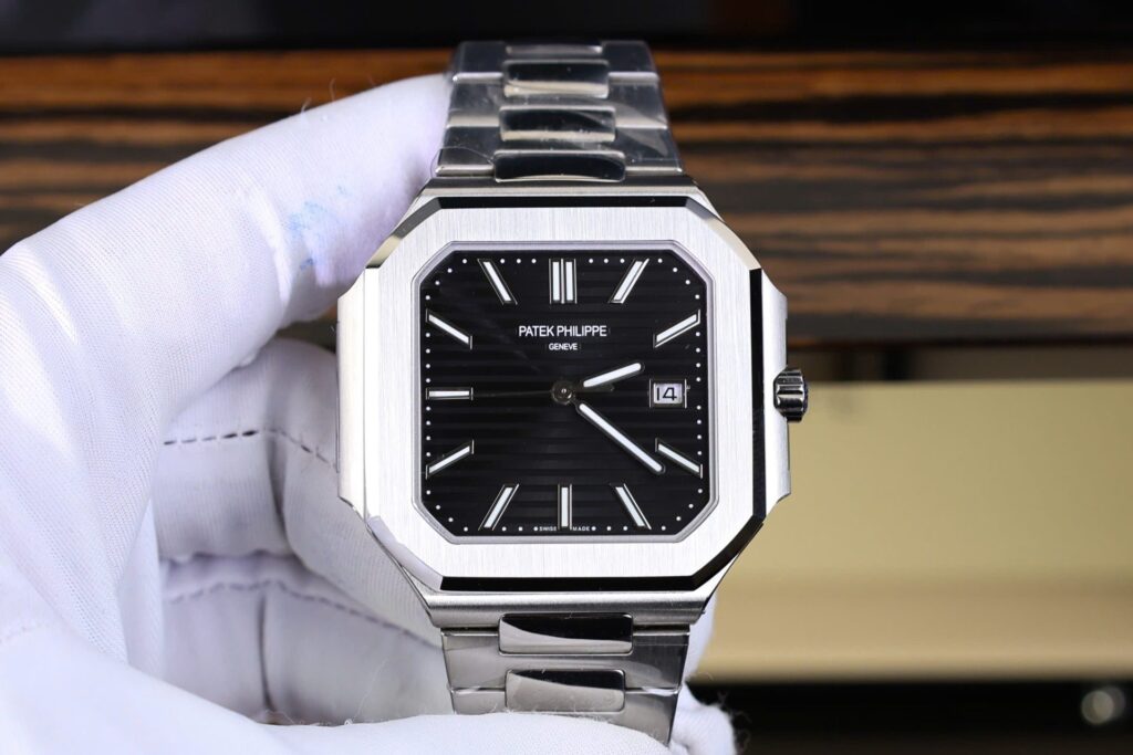 Patek Philippe Cubitus 5821 45mm SS (TW Factory Super Clone) Black Dial – Patek Philippe Calibre 240 PS IRM C LU