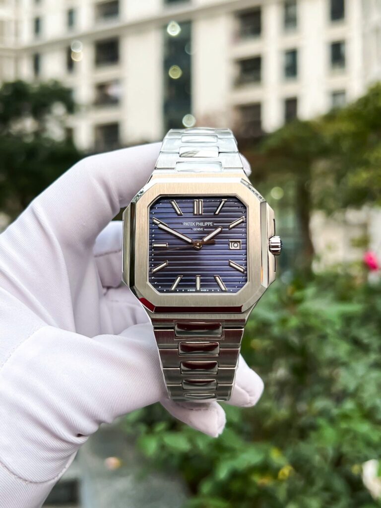 Patek Philippe Cubitus 5821 45mm Stainless Steel (Super Clone 11) Blue Metal Wire Bezel on Stainless Steel Chain Bracelet – Automatic Movement