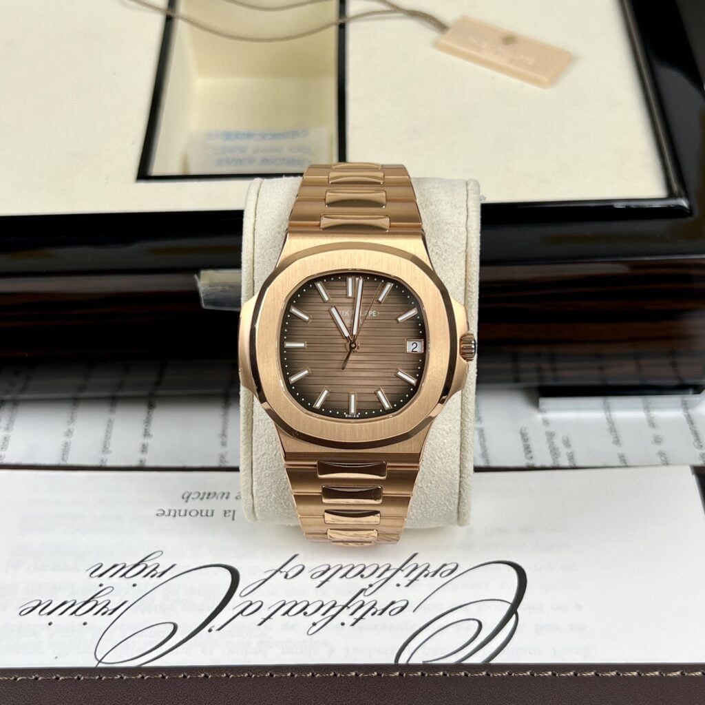 Patek Philippe Nautilus 5711 40mm Gold Wrapped (3K Super Clone) Brown Dial with Integrated Bracelet – Automatic Caliber 3K