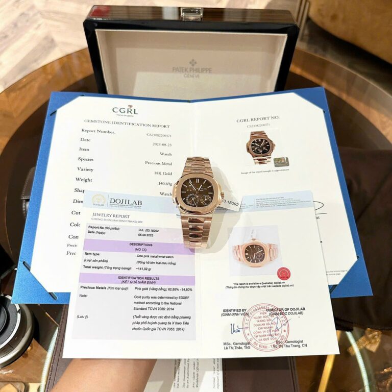 Patek Philippe Nautilus 5712 40mm Gold Wrapped (GRF Super Clone) Chocolate Dial on Gold Wrapped Bracelet – Caliber 240