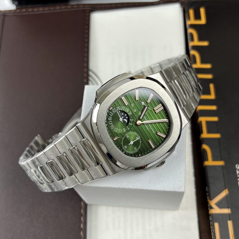 Patek Philippe Nautilus 5712 (ZF Super Clone 1:1) 40mm Polished & Brushed Stainless Steel Green Dial – Automatic NYT Movement