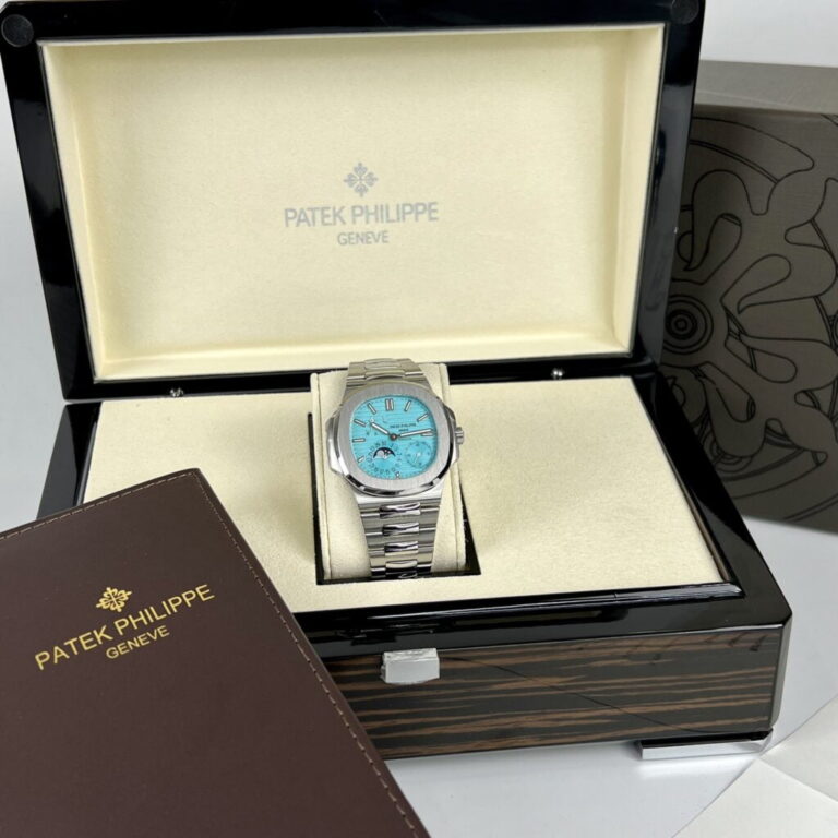 Patek Philippe Nautilus 5712 Tiffany & Co 40mm Metal Wire (Super Clone) Tiffany Blue Dial with Transparent Case Back – Automatic Movement