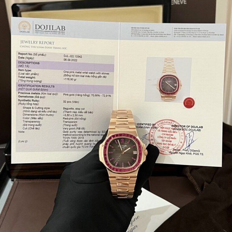 Patek Philippe Nautilus 5723 40mm Gold Wrapped (Super Clone) White Dial with Red Ruby Hour Markers – Swiss Automatic