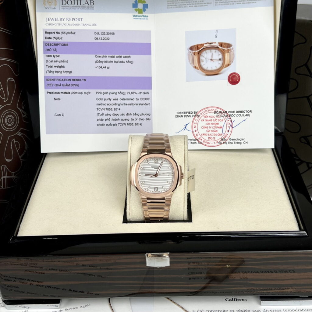 Patek Philippe Nautilus 7118 35.2mm Gold Wrapped (3K Super Clone) White Dial on Gold Wrapped Nautilus Style Bracelet – Swiss 2824-2 Automatic