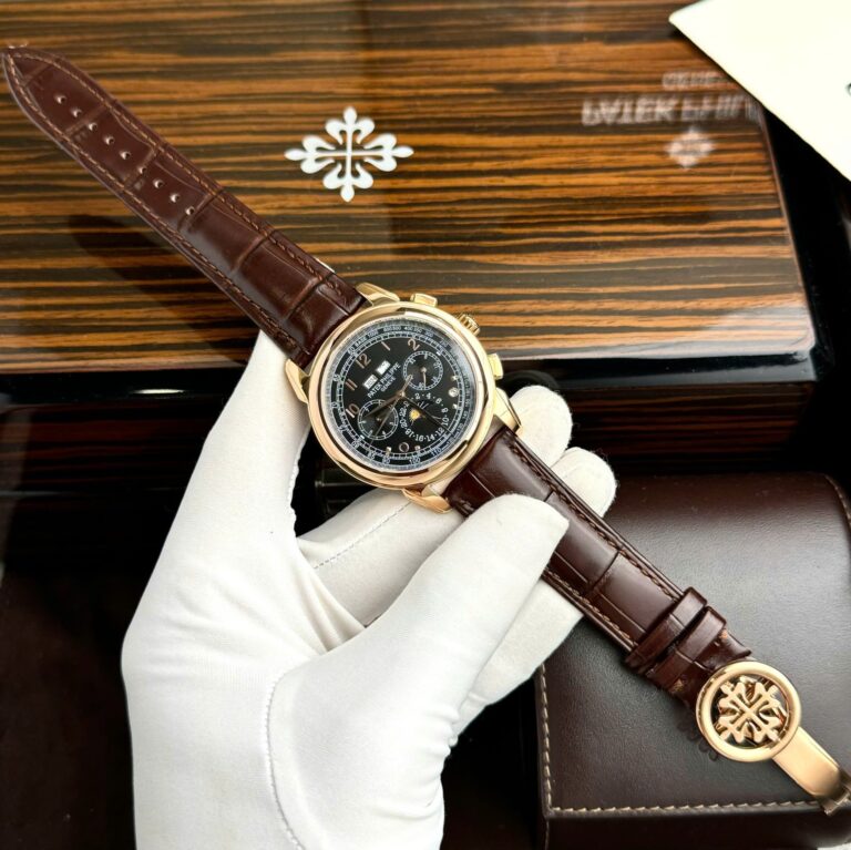 Patek Philippe Perpetual Calendar 5270 Super Clone 11 41mm SS (Premium Quality) White Dial on High-Quality Leather Strap – Clone Caliber CH 29-535 PS Q