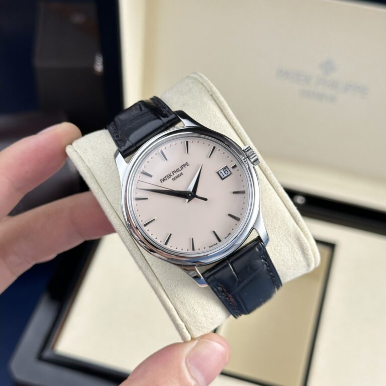 Patek Philippe Calatrava 5227G 39mm White Gold (3K Super Clone) Ivory Dial with Dauphine Hands – Caliber 5227G Mechanical
