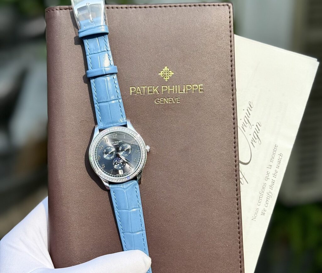 Patek Philippe Complications 4947G 38mm White Gold (Super Clone) Blue Dial with Leather Strap – PP Caliber 324 S QA LU