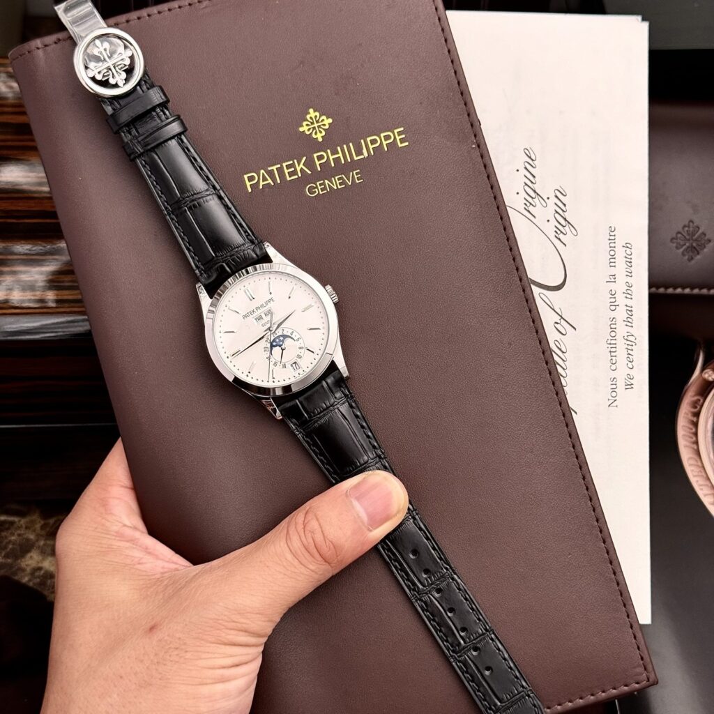 Patek Philippe Complications 5396G 38.5mm 316L Stainless Steel (Super Clone) White Dial on Leather Strap – Cal.324 S QA LU 24H/303