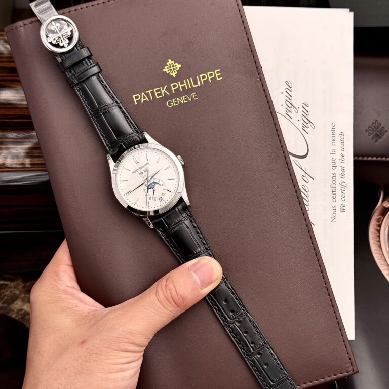 Patek Philippe Complications 5396G 38.5mm 316L Stainless Steel (Super Clone) White Dial on Leather Strap – Cal.324 S QA LU 24H/303