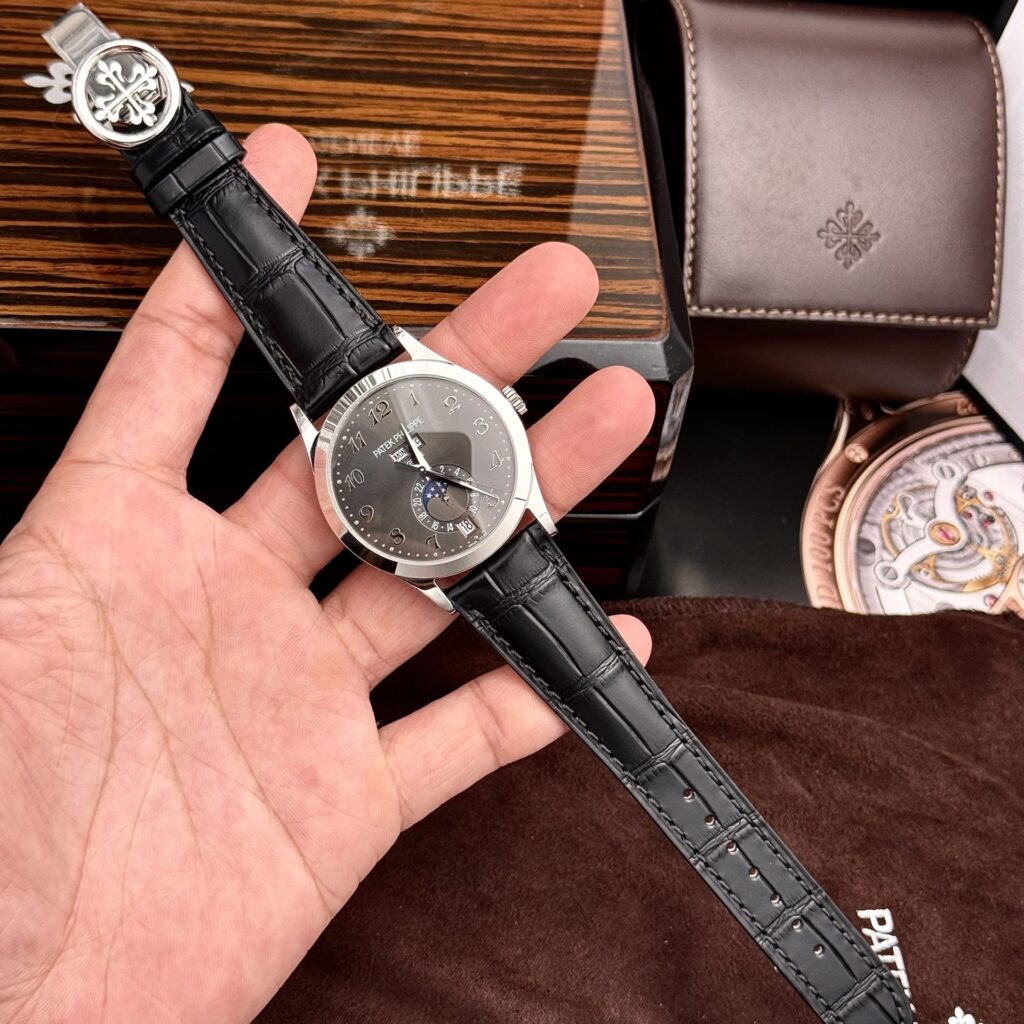 Patek Philippe Complications 5396G 38.5mm SS (GR Super Clone) Gray Dial with Leather Strap – Calibre 324 S QA LU 24H/303