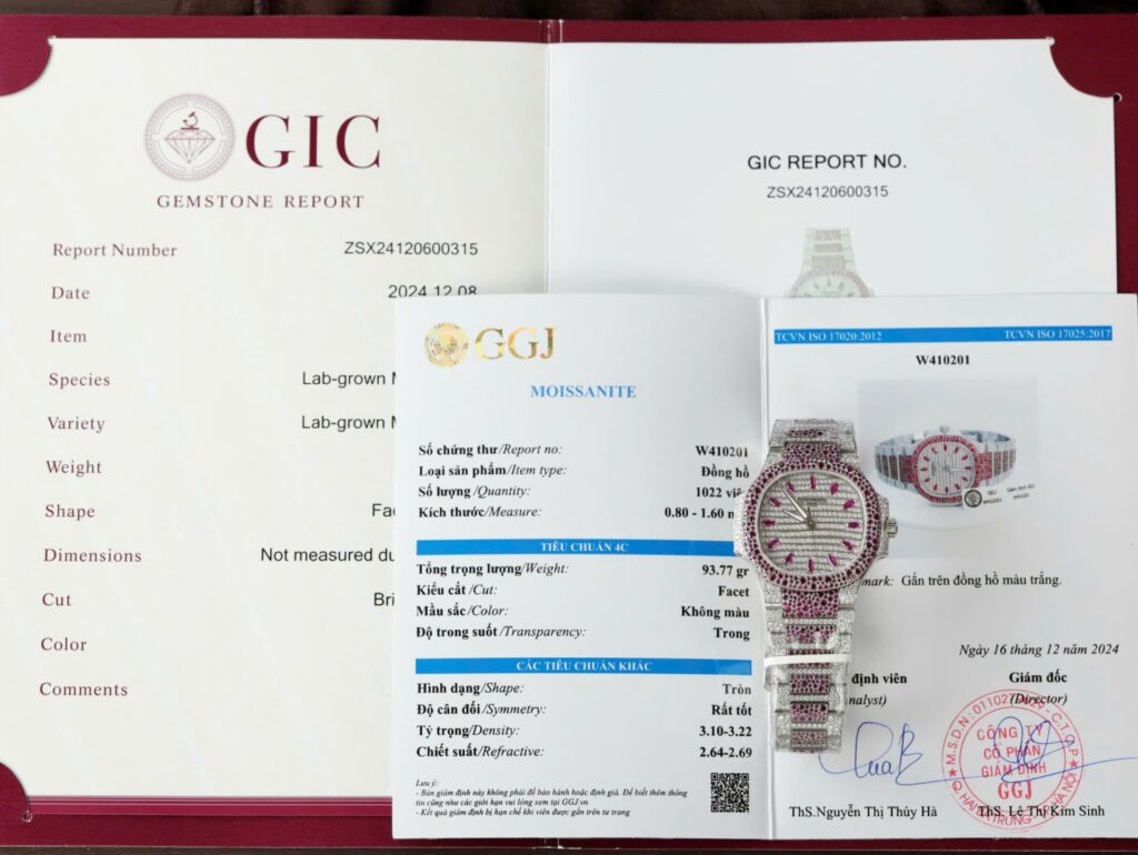 Patek Philippe Nautilus Haute Joaillerie 7118 35.2mm SS (Super Clone) Full Moissanite Diamonds – Automatic Movement
