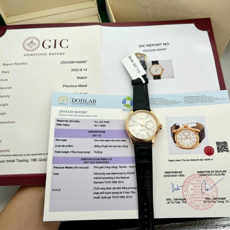 Rolex Cellini Date 50515 39mm Gold Wrapped (Super Clone) Classic Dial on Leather Strap – Automatic Movement