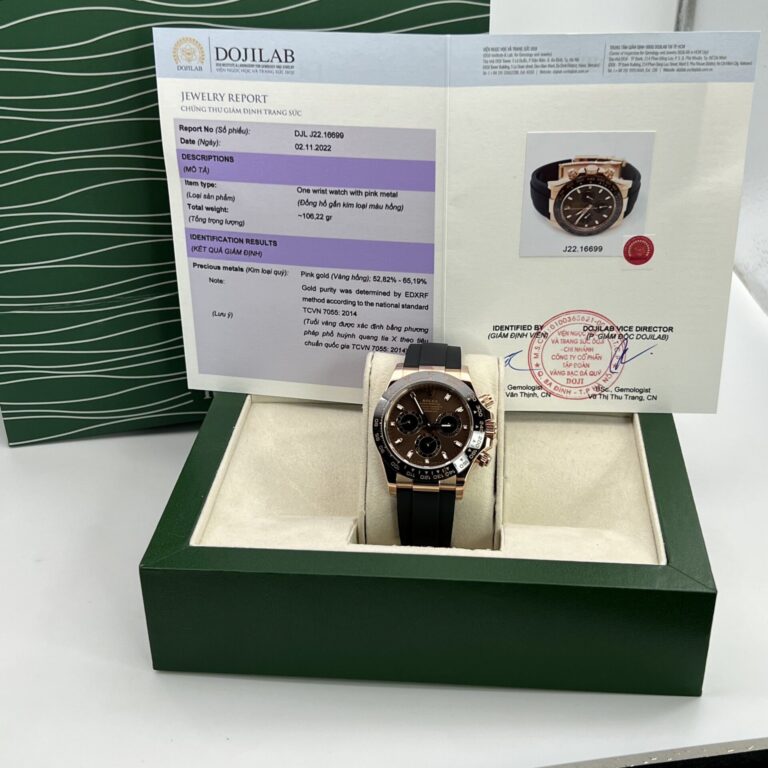 Rolex Daytona 116515LN 40mm Gold Wrapped (Super Clone) Chocolate Dial on Oysterflex Rubber Strap – Calibre 4130