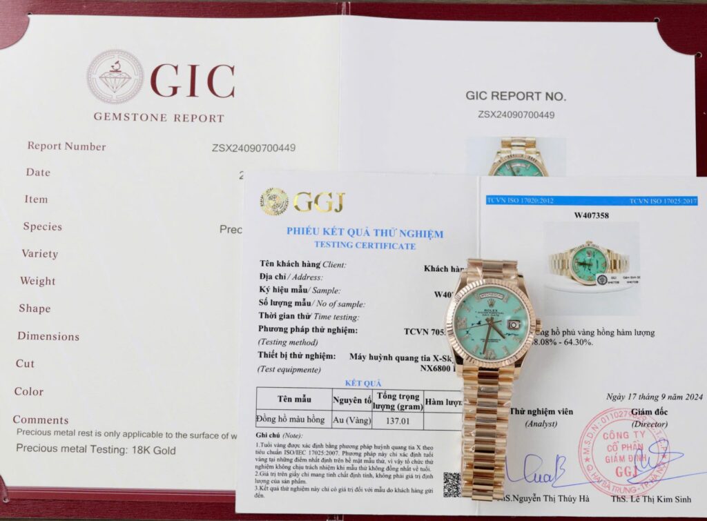 Rolex Day-Date 128238 36mm Gold Wrapped (Super Clone) Turquoise Dial – Rolex Calibre 3255 Automatic