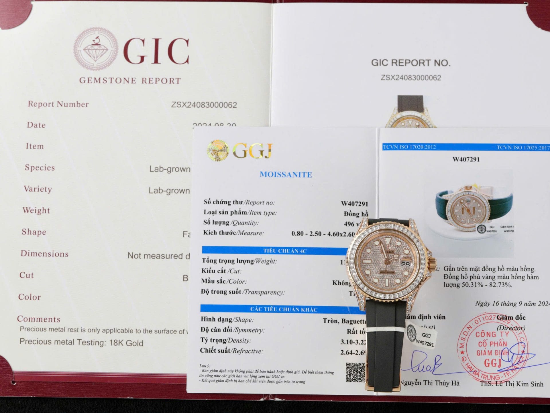Rolex Yacht-Master 40mm Gold-Wrapped Stainless Steel (Super Clone) Black Dial with Moissanite Diamonds – Automatic Caliber 3135