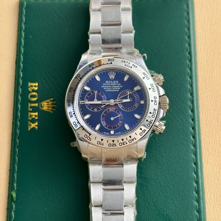 Rolex Cosmograph Daytona 116506 (Super Clone 1:1) 40mm 904L Stainless Steel Refined Blue Dial – Automatic 7750