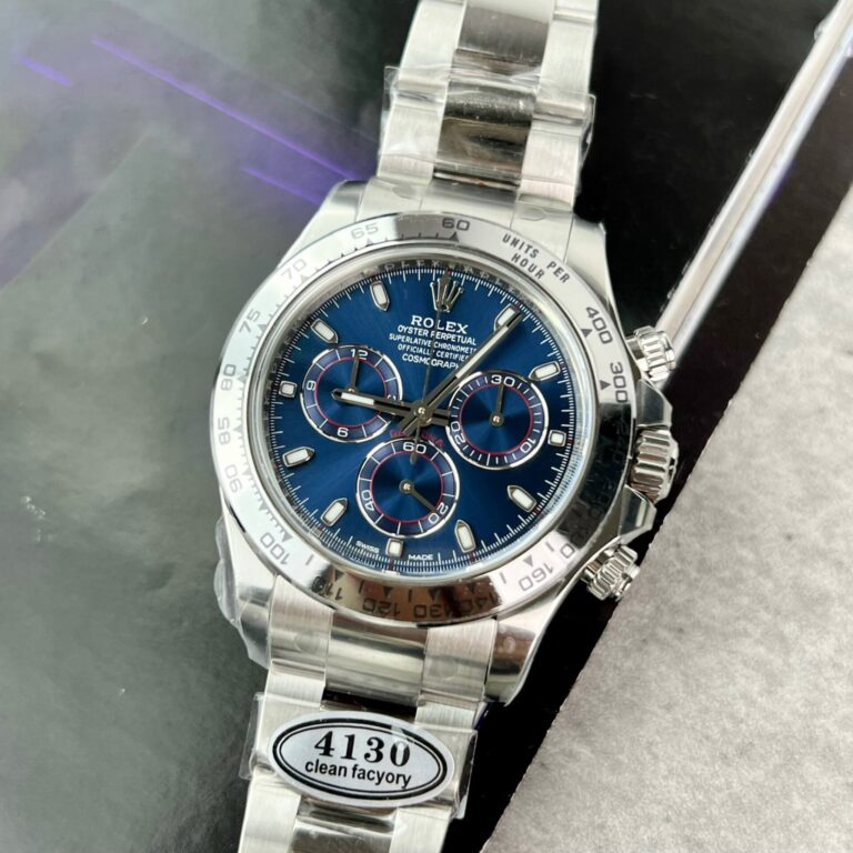 Rolex Daytona 116509 (Clean Factory Super Clone) 40mm SS Blue Dial on Oyster Bracelet – Calibre 4130