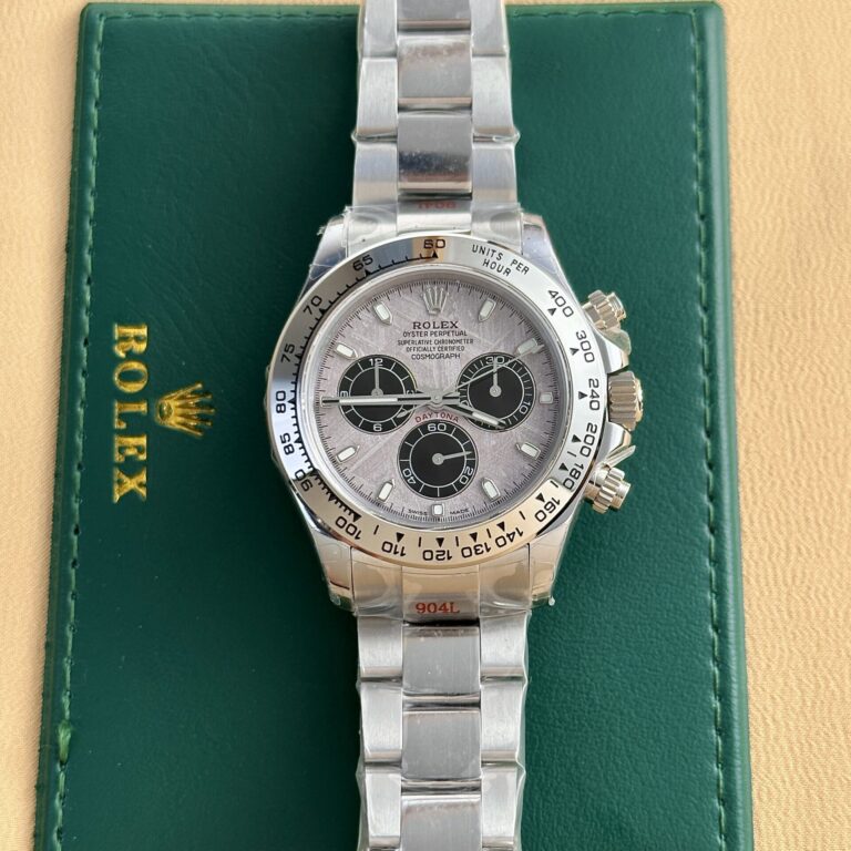 Rolex Cosmograph Daytona 116509 (Super Clone) 40mm 904L Steel – Meteorite Dial with Oyster Bracelet – Calibre 4130