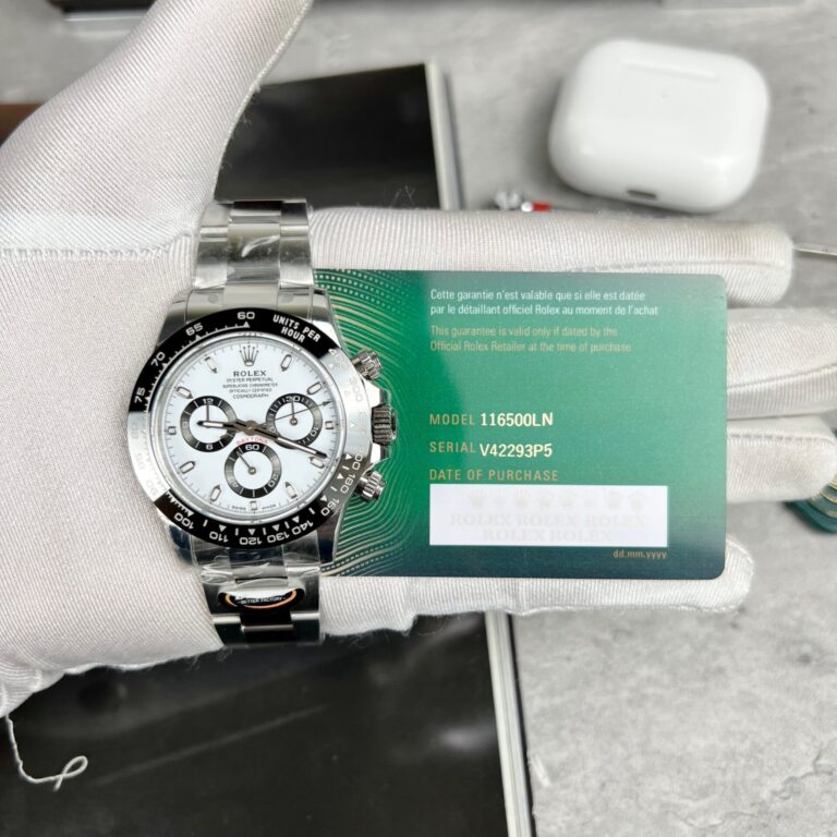 Rolex Cosmograph Daytona 116500LN 40mm SS (BT Factory Super Clone) White Dial with Black Cerachrom Bezel – Automatic Chronograph