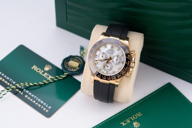 Rolex Cosmograph Daytona 40mm SS (Super Clone) Custom Mother Of Pearl Dial with Moissanite Diamonds – Calibre 4130 Automatic