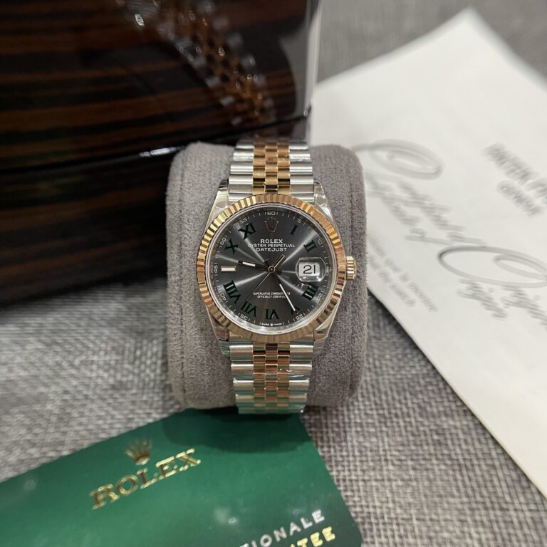 Rolex DateJust 126231 36mm Rolesor (VS Factory Super Clone) Wimbledon Dial on Demi Strap – Automatic Movement