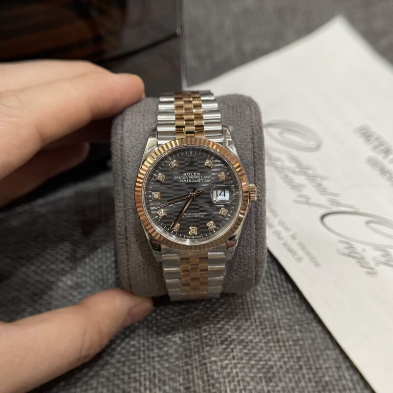 Rolex DateJust 126231 36mm Rolesor (Demi VS Factory Super Clone) Dark Grey Dial on Rolesor Bracelet