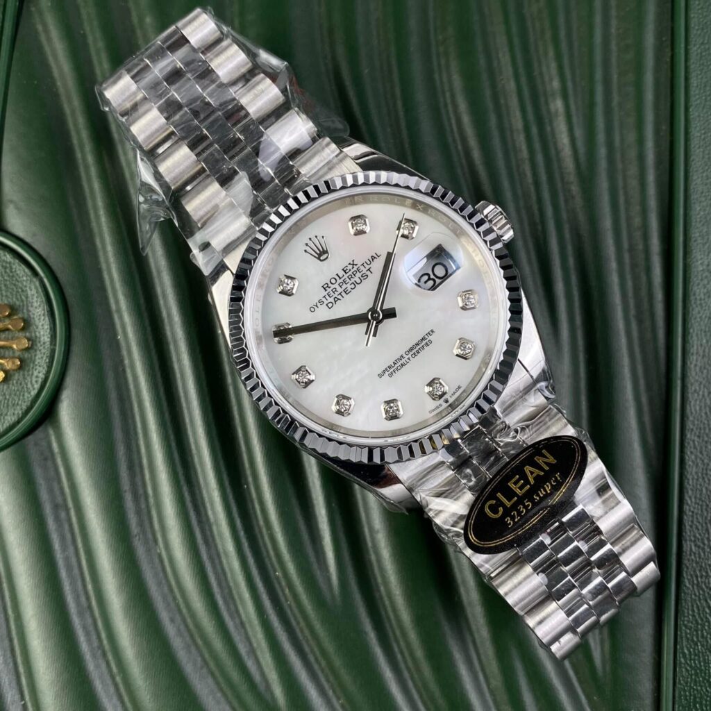 Rolex DateJust 126234 36mm Rolesor (Best Super Clone) Mother of Pearl Dial on Rolesor Bracelet – Automatic Movement