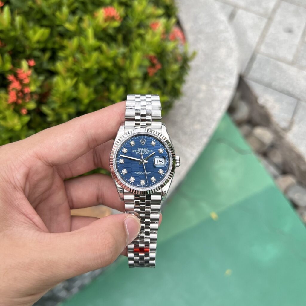 Rolex Datejust 126234 36mm Rolesor (VS Factory Super Clone 1:1) Blue Dial – Automatic Movement