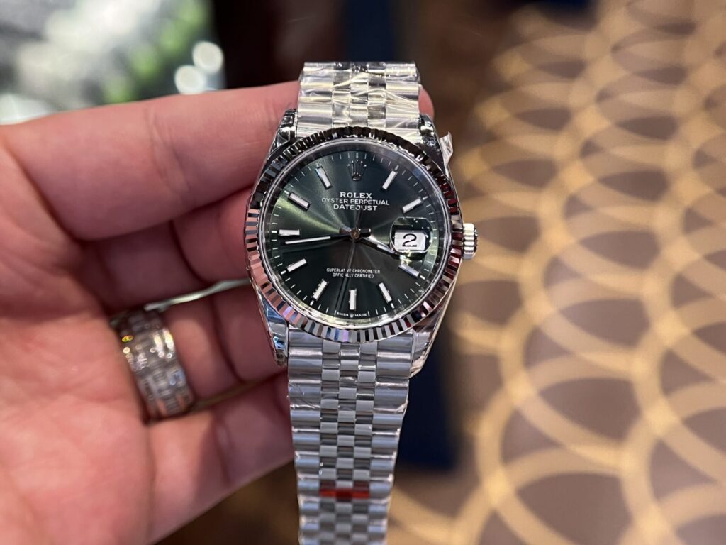 Rolex DateJust 126234 36mm SS (VS Factory Super Clone) Green Dial with Fluted Bezel – Clone Caliber 3235