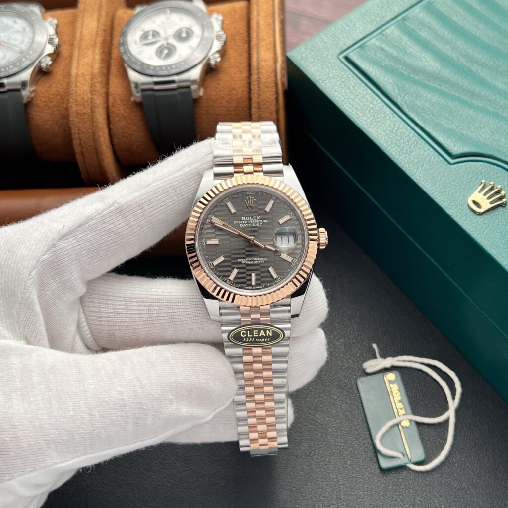 Rolex Datejust 126331 (Clean Factory Super Clone) 41mm Rolesor Demi Grey Dial on Rolesor Bracelet