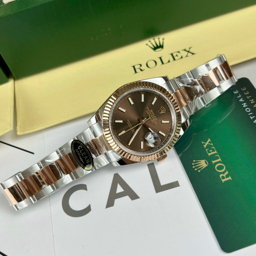 Rolex DateJust 126331 41mm SS (Clean Factory Super Clone) Chocolate Dial on Stainless Steel Oyster Bracelet – Calibre 3135 Automatic