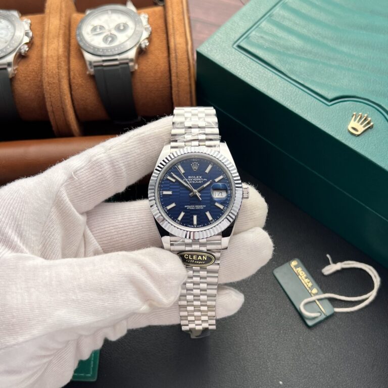 Rolex DateJust 126334 41mm Rolesor (Clean Factory Super Clone) Blue Fold Dial on Rolesor Bracelet – Automatic Movement